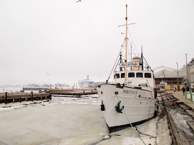 Click to see this image of frozen Helsinki harbor.