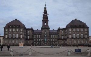A photo of Christiansborg Palace in central Copenhganen.